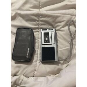 Lanier MS-57 Dictaphone Micro Cassette Recorder Silver Business Portable W/ Case